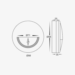 Step Lights Nava Eyelid Step Light - 12V