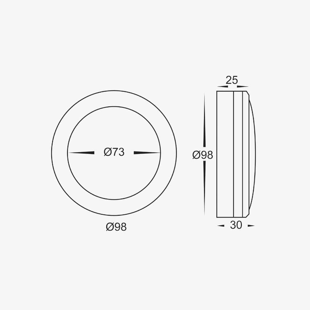 Step Lights Nava Open Face Step Light - 240V