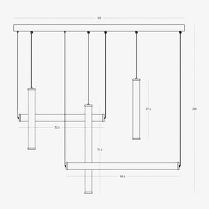Linear Pendant Naxios 5 Light Linear Pendant