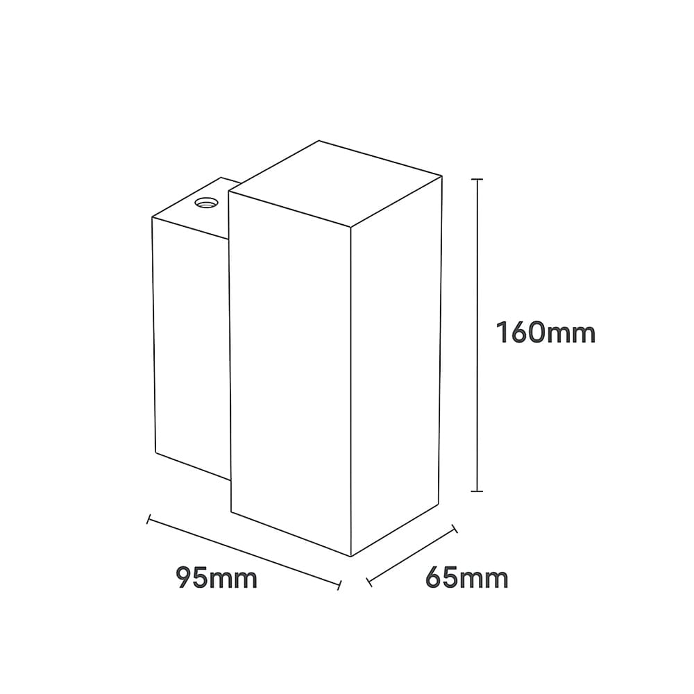 Interior Wall Light / Sconce Nest Natural Stone Fixed Down Wall Light Square
