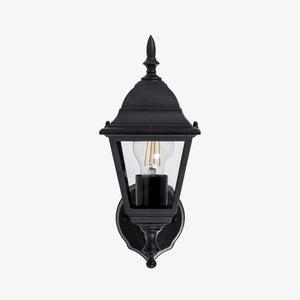 Exterior Wall Light Newark Aluminium Black 4 Panel Coach Wall Light
