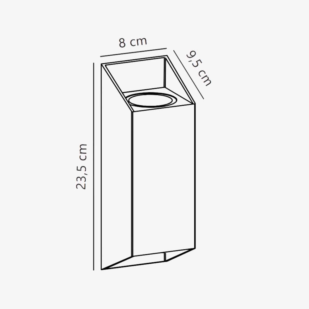 Exterior Wall Light Nico 22 Square Wall Light