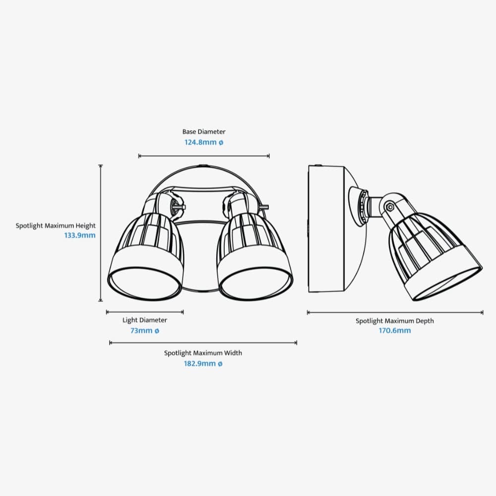 Exterior Spot & Flood Nighthawk Double LED Spotlight