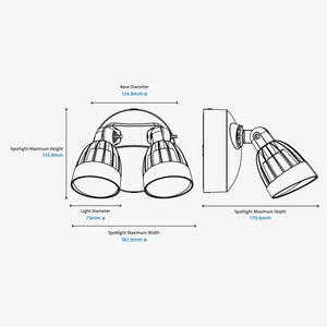 Exterior Spot & Flood Nighthawk Double LED Spotlight