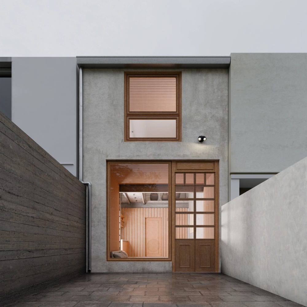 Exterior Spot & Flood Nighthawk Double LED Spotlight With Sensor