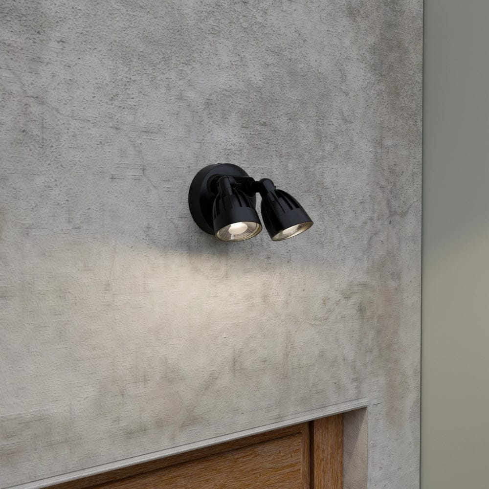 Exterior Spot & Flood Nighthawk Double LED Spotlight With Sensor