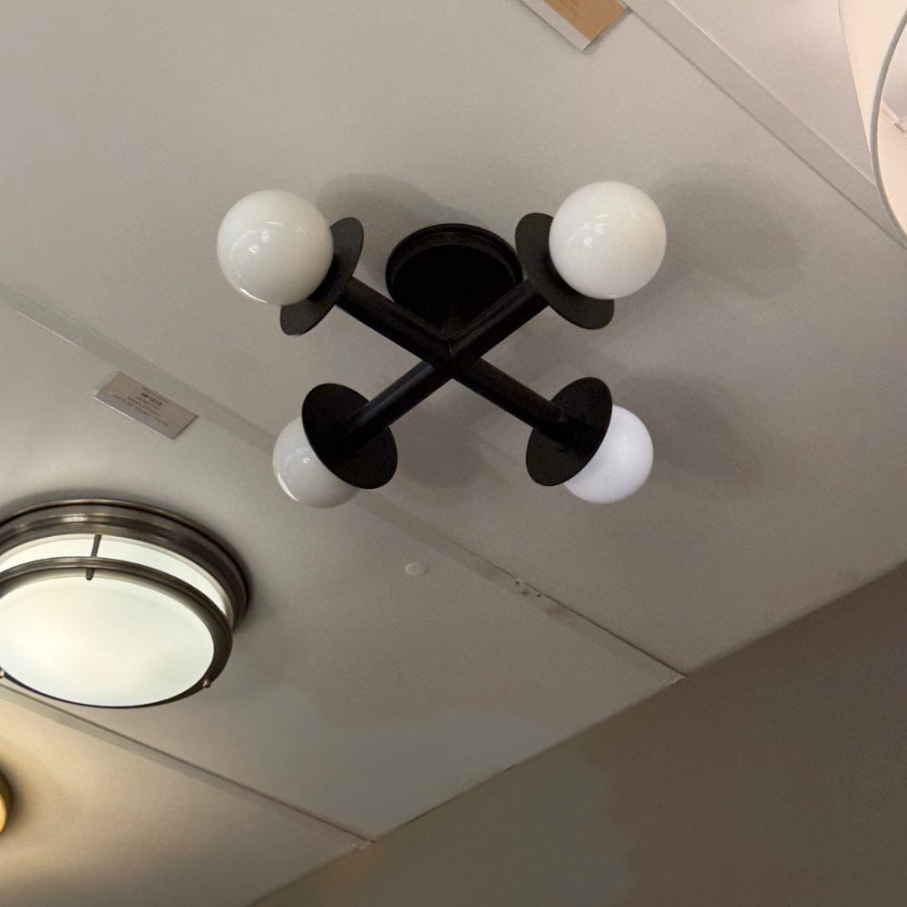 Interior Flush & Semi Flush Nodes 4L Semi Flush Mount - Midnight Black -  CLEARANCE (Ex-display)