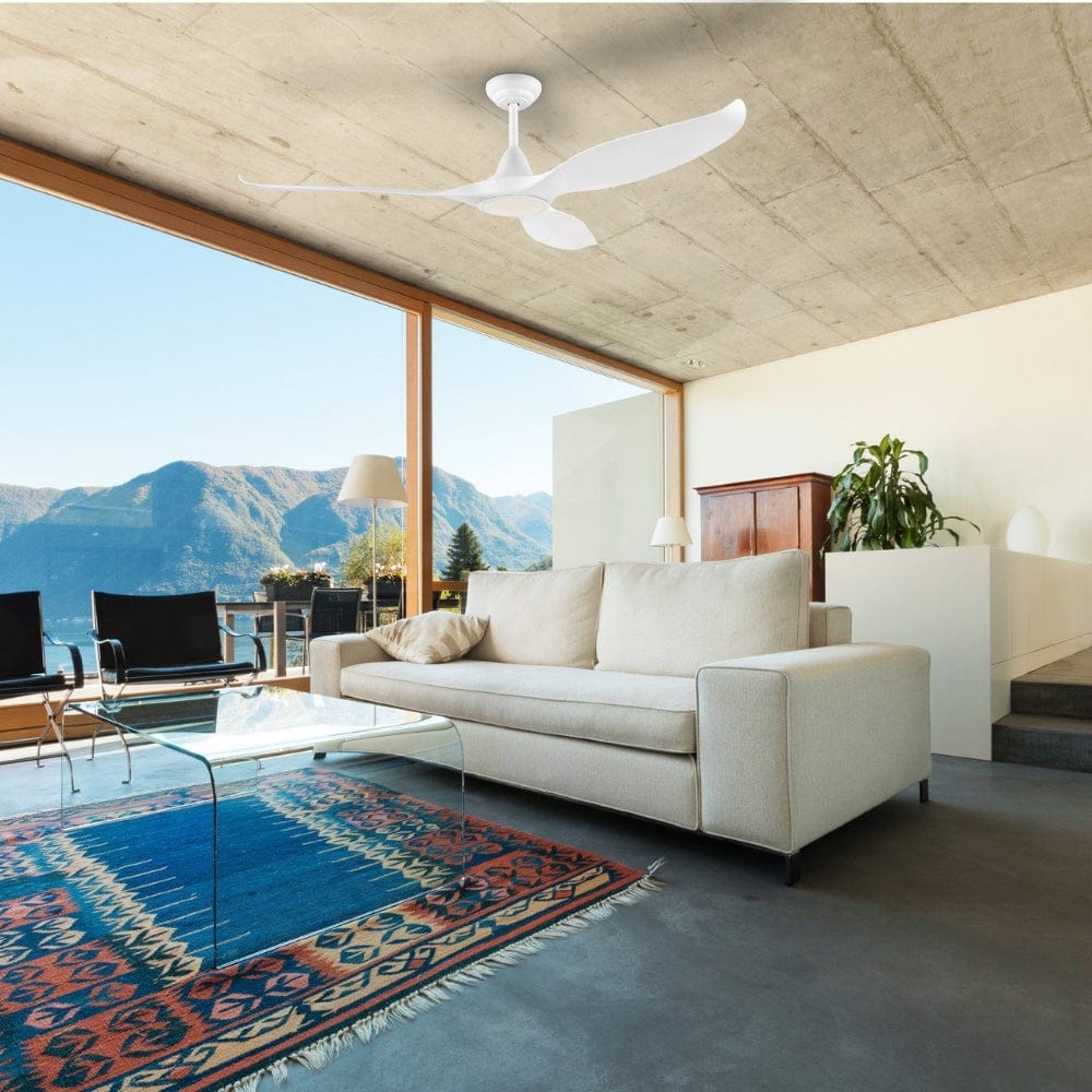 With Light Noosa Ceiling Fan Matte White with Light