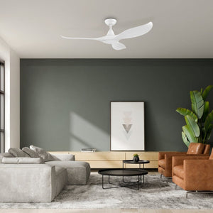 Without Light Noosa Ceiling Fan Matte White
