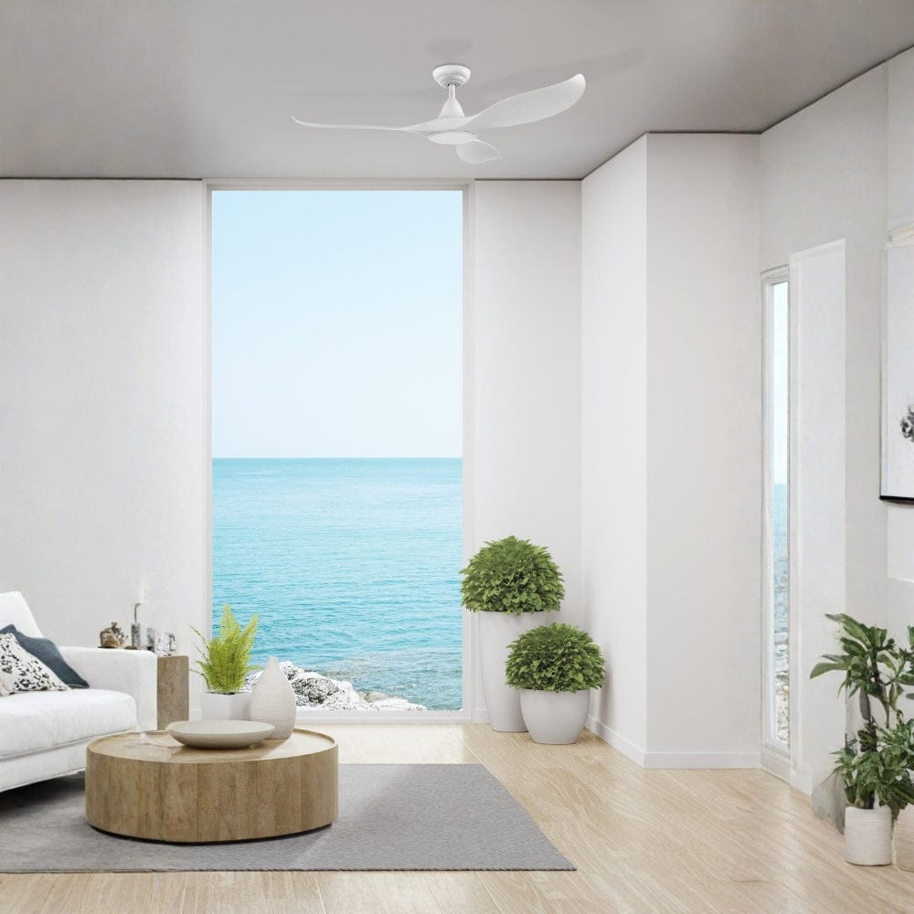 Without Light Noosa Ceiling Fan Matte White