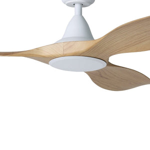 Without Light Noosa Ceiling Fan White with Blackbutt Blades - No Light