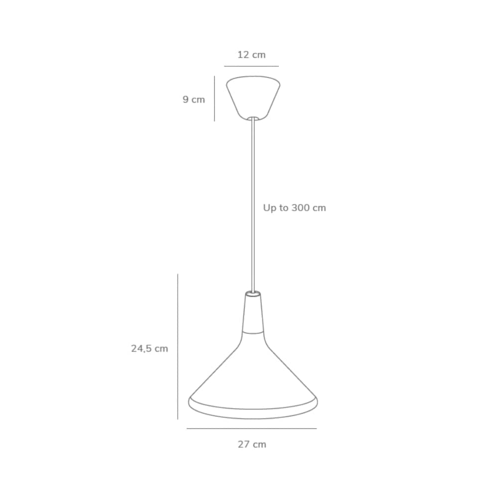 Interior Pendant Nori 27cm Pendant Smoke (Excess Stock)