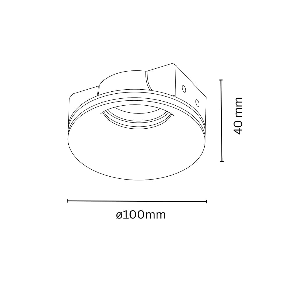 Recessed Nura Soop 3D Complete Trimless Plaster Downlight