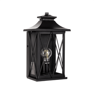 Exterior Wall Light Odin Galvanised Iron Black Wall Light