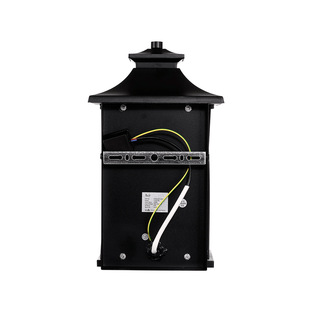 Exterior Wall Light Odin Galvanised Iron Black Wall Light