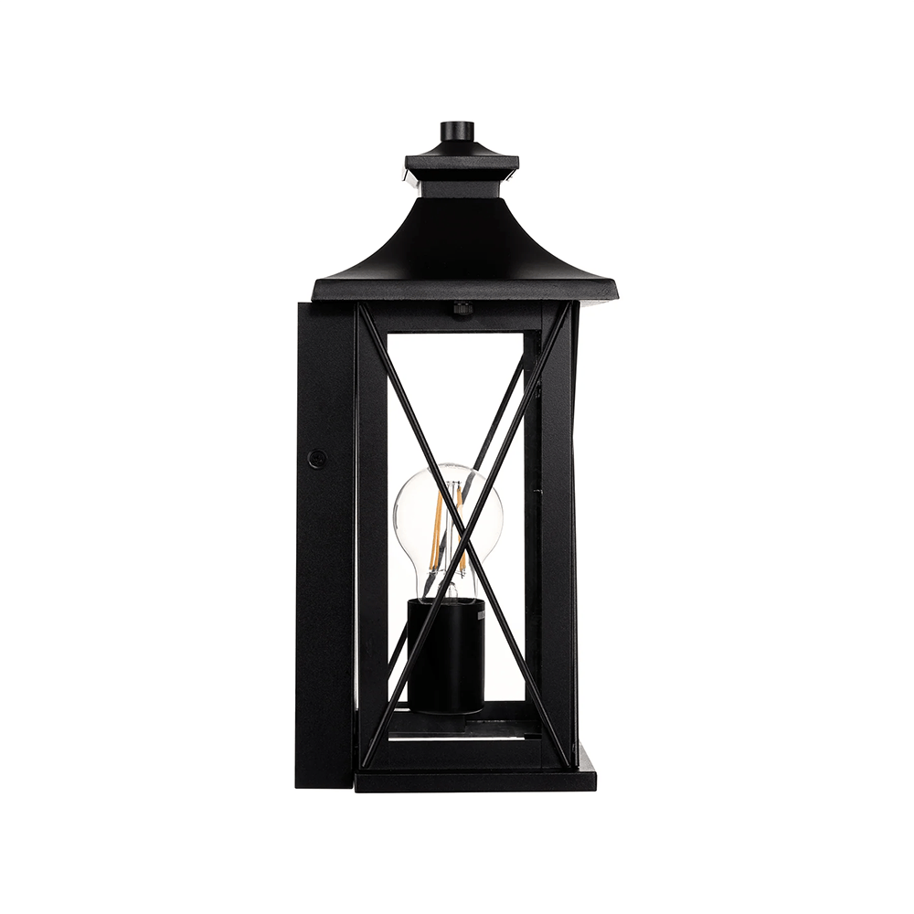 Exterior Wall Light Odin Galvanised Iron Black Wall Light