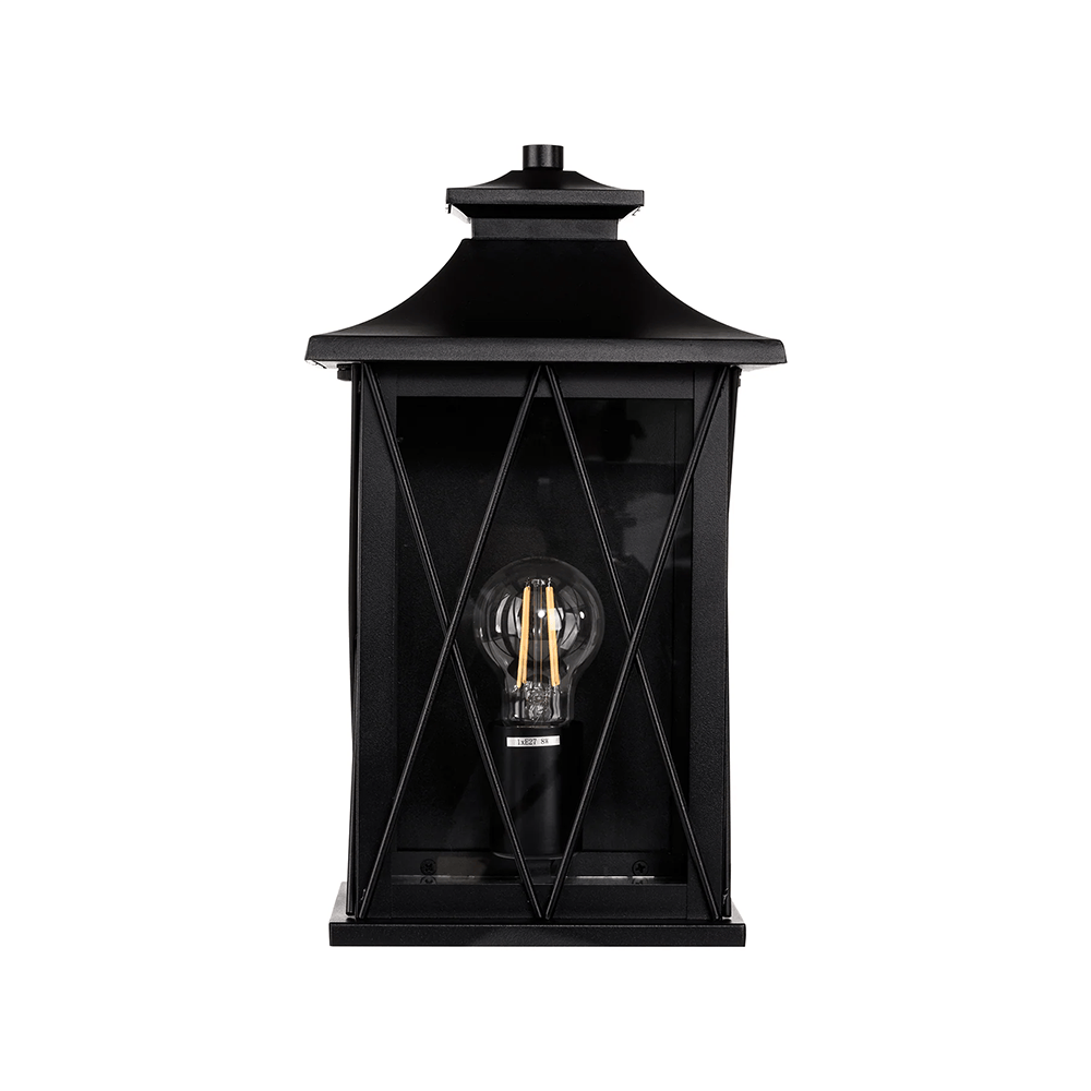 Exterior Wall Light Odin Galvanised Iron Black Wall Light
