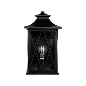 Exterior Wall Light Odin Galvanised Iron Black Wall Light