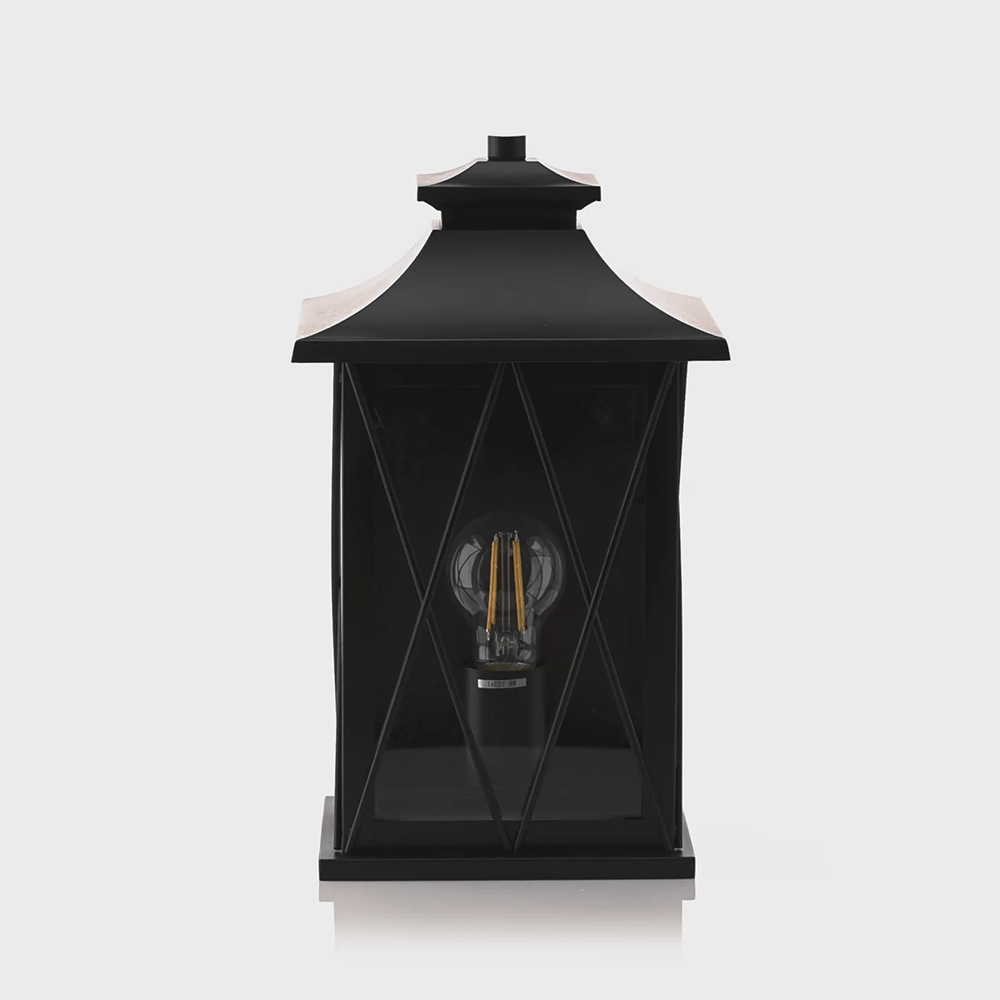 Exterior Wall Light Odin Galvanised Iron Black Wall Light