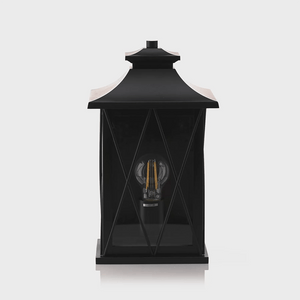 Exterior Wall Light Odin Galvanised Iron Black Wall Light