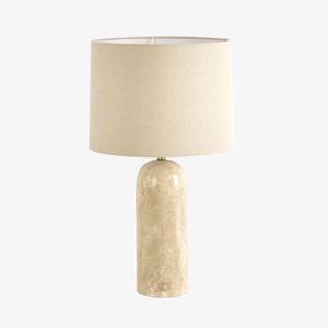 Table Lamps Olsen Travertine Table Lamp & Linen Shade