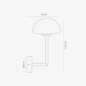 Interior Wall Light / Sconce Orb Dome Long Arm Wall Light