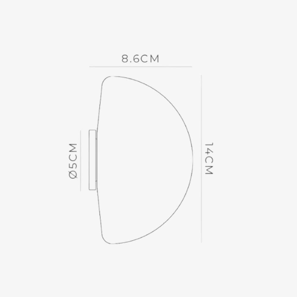 Interior Wall Light / Sconce Orb Dome Mirror Wall Light