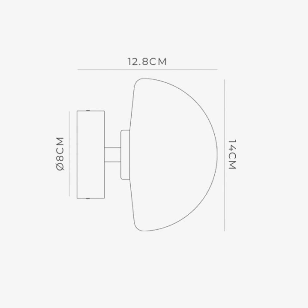 Interior Wall Light / Sconce Orb Dome Wall Light