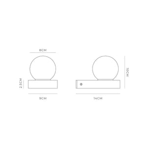 Interior Wall Light / Sconce Orb Ledge Wall Light