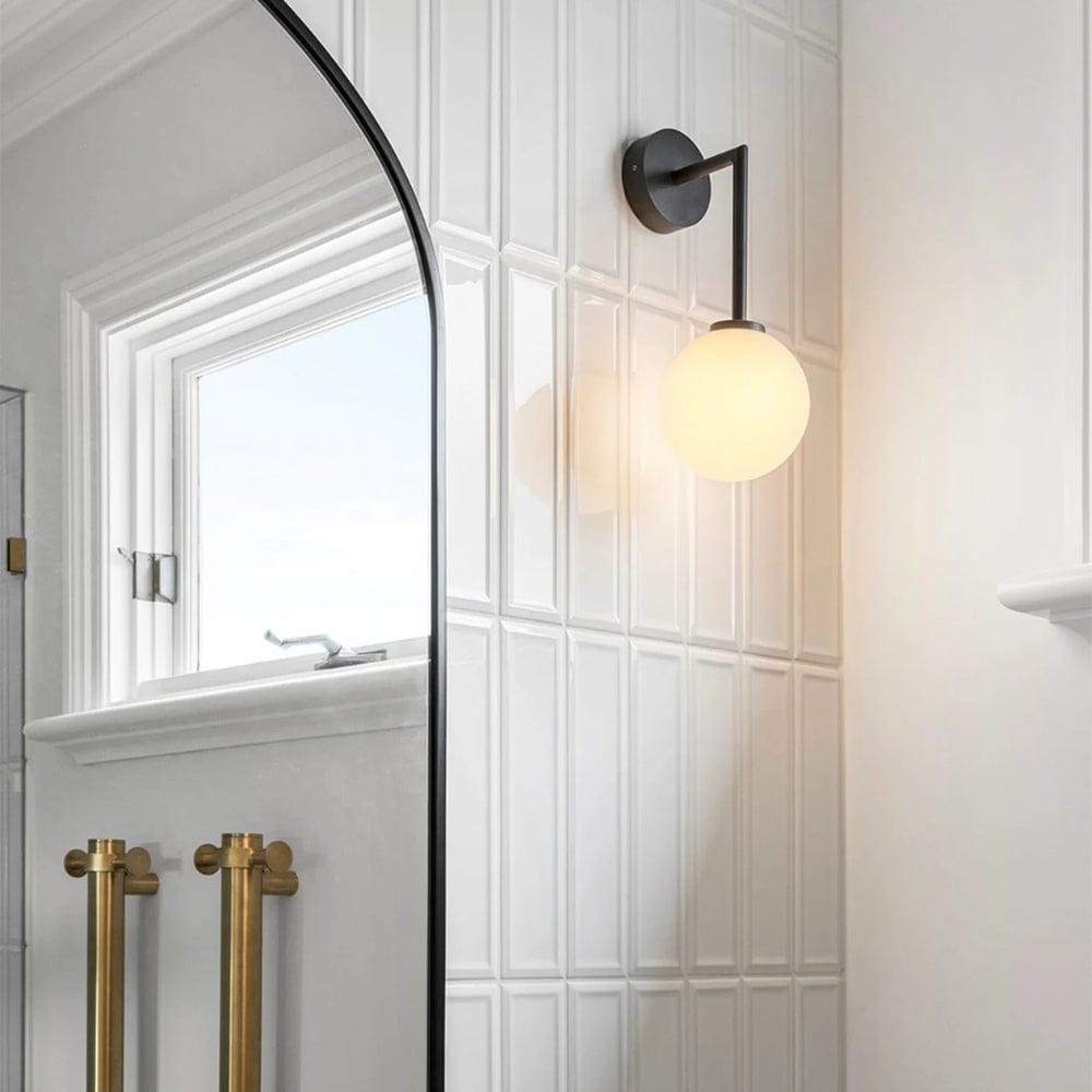 Interior Wall Light / Sconce Orb Long Arm Wall Light