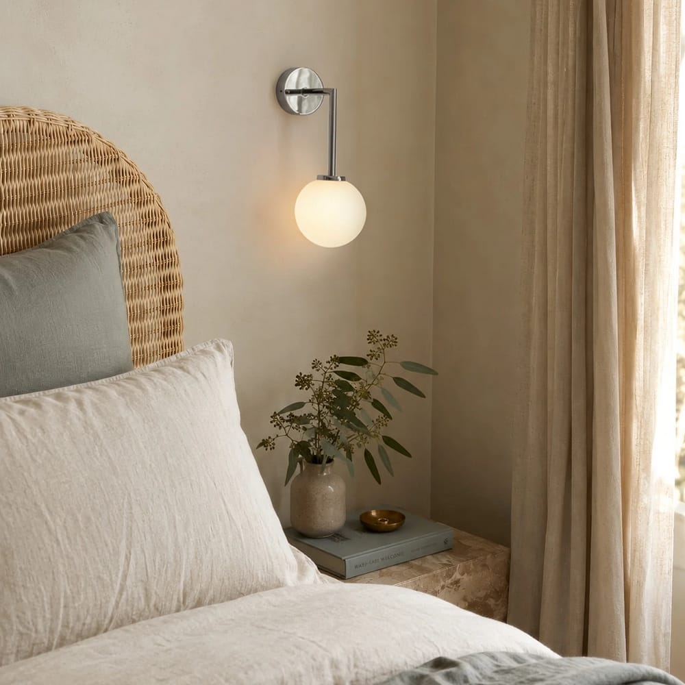 Interior Wall Light / Sconce Orb Long Arm Wall Light
