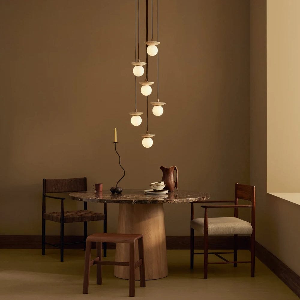 Interior Pendant Orbit Pendant - 6 Drop Grouping
