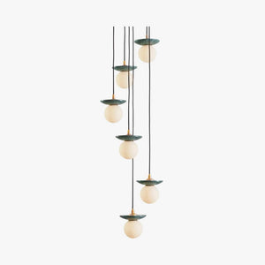 Interior Pendant Orbit Pendant - 6 Drop Grouping