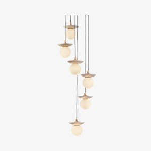 Interior Pendant Orbit Pendant - 6 Drop Grouping