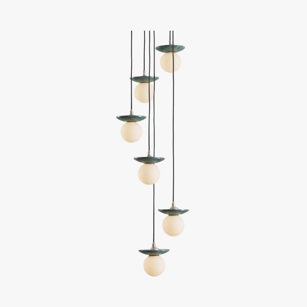 Interior Pendant Orbit Pendant - 6 Drop Grouping