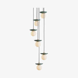 Interior Pendant Orbit Pendant - 6 Drop Grouping