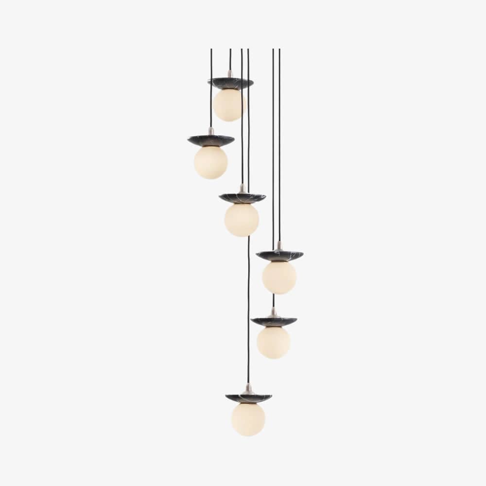 Interior Pendant Orbit Pendant - 6 Drop Grouping