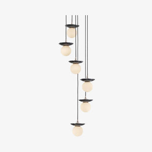 Interior Pendant Orbit Pendant - 6 Drop Grouping