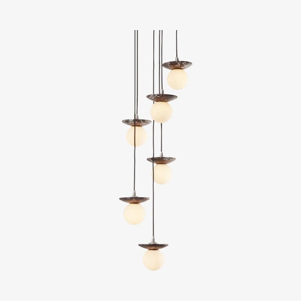 Interior Pendant Orbit Pendant - 6 Drop Grouping
