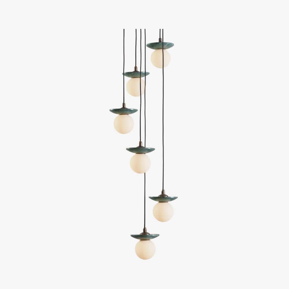Interior Pendant Orbit Pendant - 6 Drop Grouping