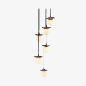 Interior Pendant Orbit Pendant - 6 Drop Grouping