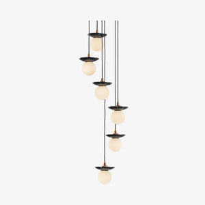 Interior Pendant Orbit Pendant - 6 Drop Grouping