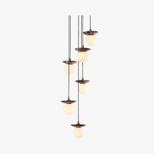 Interior Pendant Orbit Pendant - 6 Drop Grouping