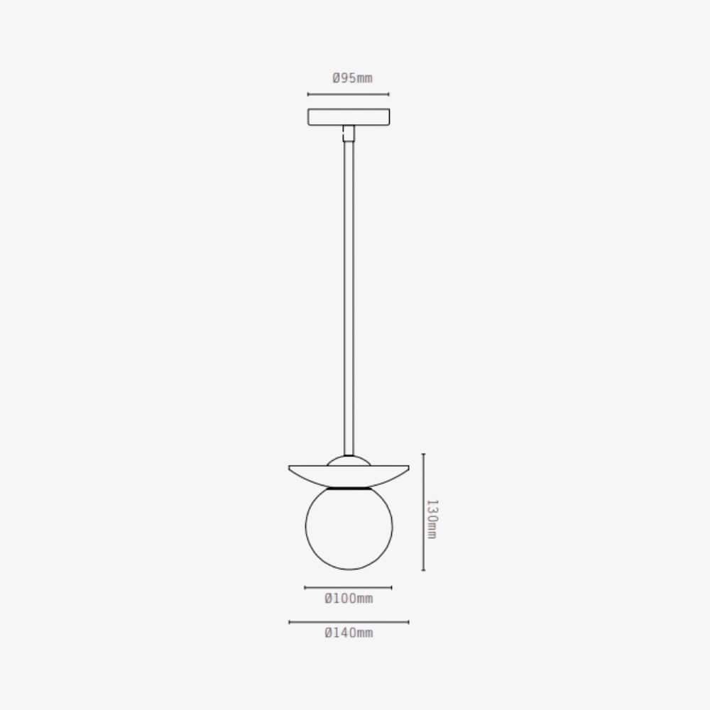 Linear Pendant Orbit Pendant - Brass