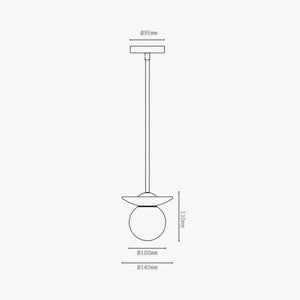 Linear Pendant Orbit Pendant - Brass