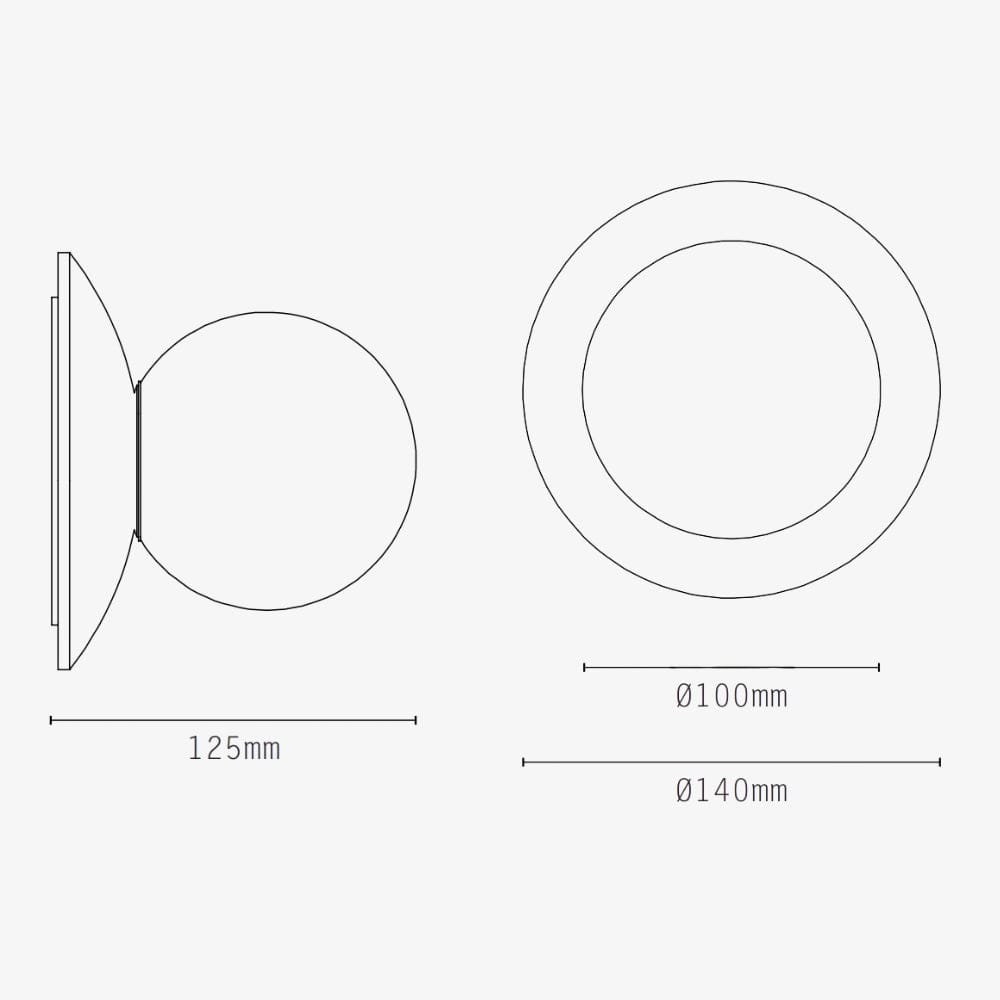 Interior Wall Light / Sconce Orbit Wall Light - Brass
