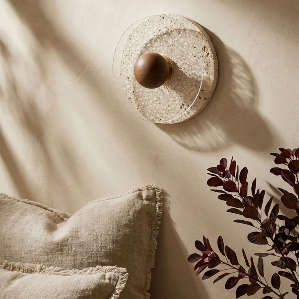 Interior Wall Light / Sconce Orris Natural Travertine Wall Sconce