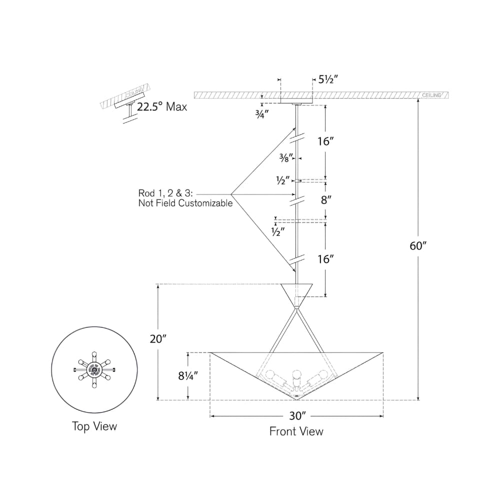 Interior Pendant Orsay Medium Chandelier