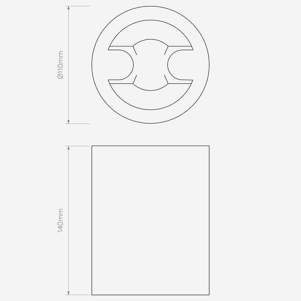 Surface Mounted Osca Round 140 Classic Downlight