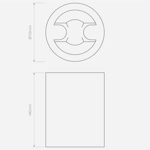 Surface Mounted Osca Round 140 Classic Downlight